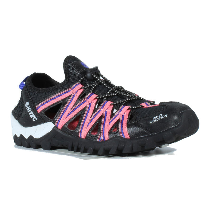 Sandalias cerradas de Montaña y Trekking Mujer Hi-Tec NARVAL NG Negro-Rosa