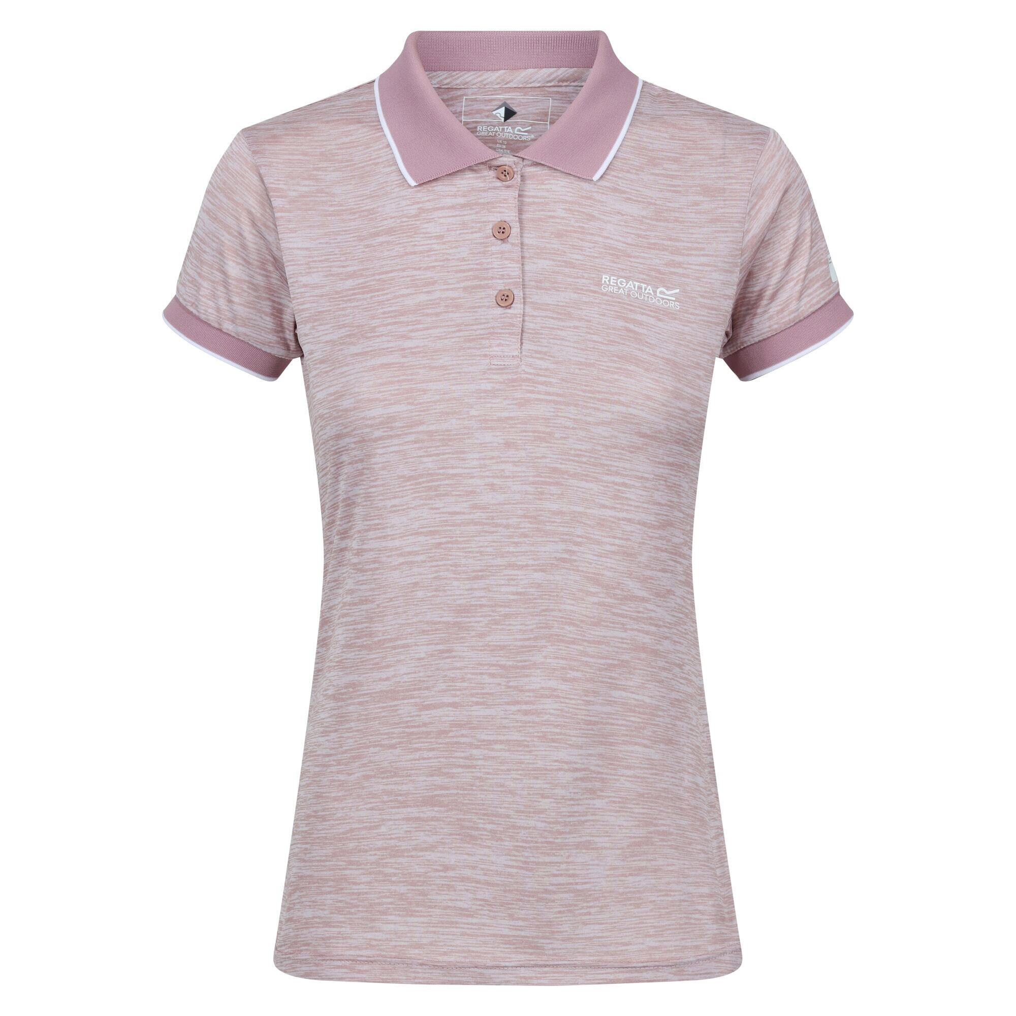 REMEX women's short-sleeved polo shirt (light mauve)