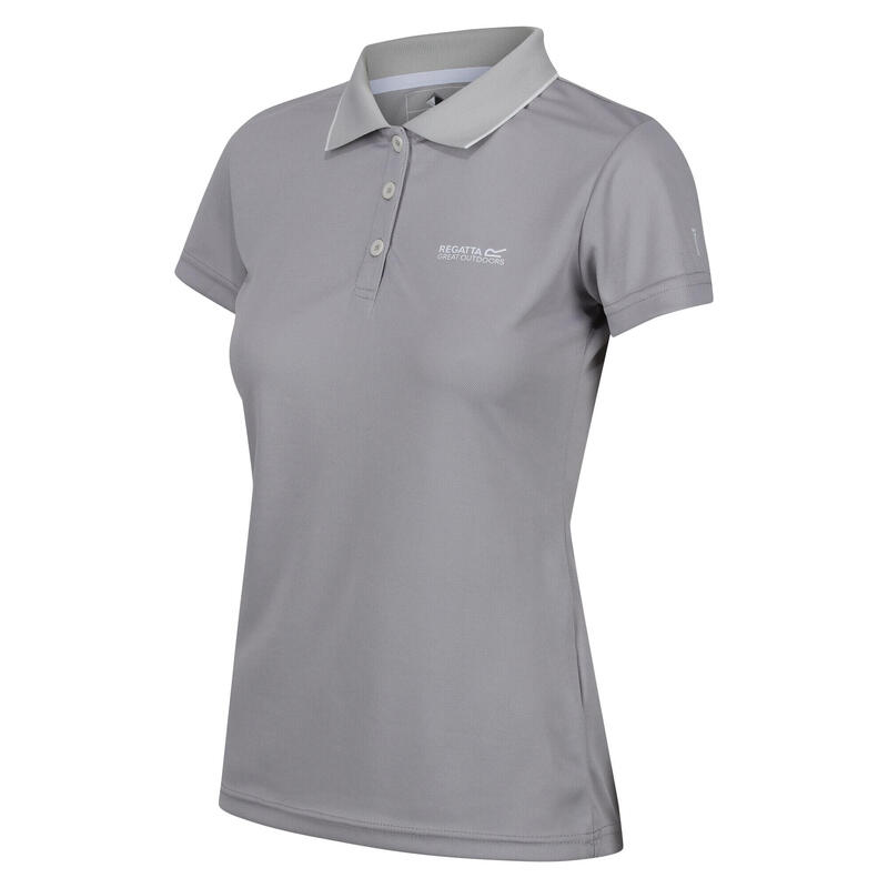 Polo manches courtes MAVERICK Femme (Gris pâle)