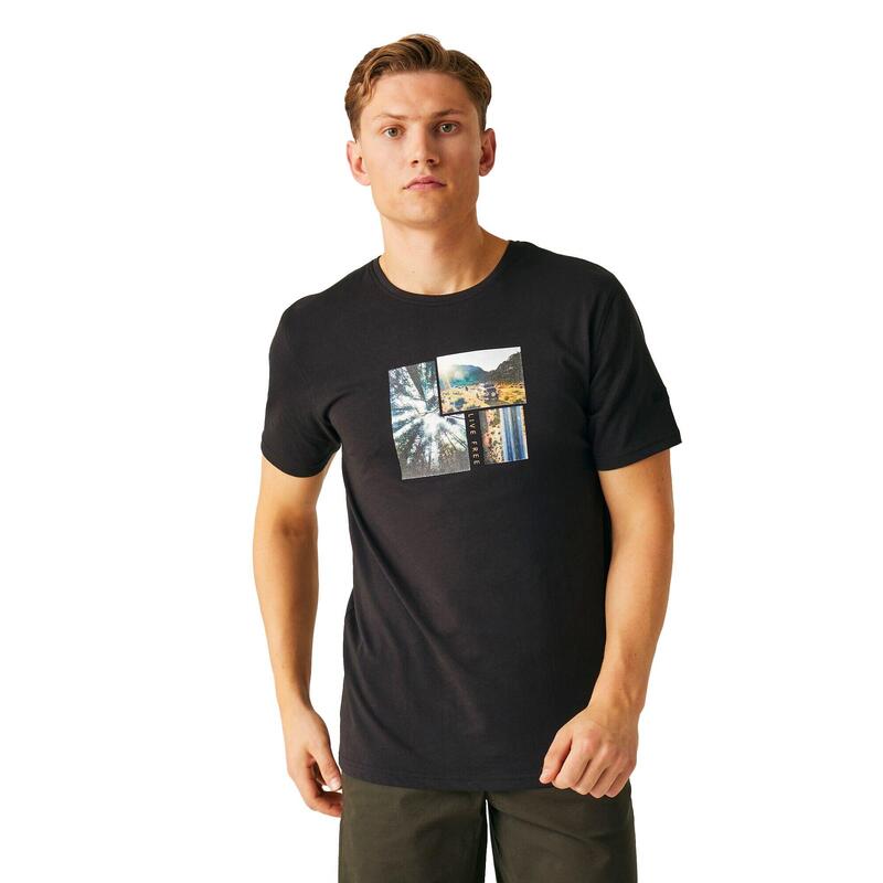 Camiseta Cline VIII Fotografía para Hombre Negro