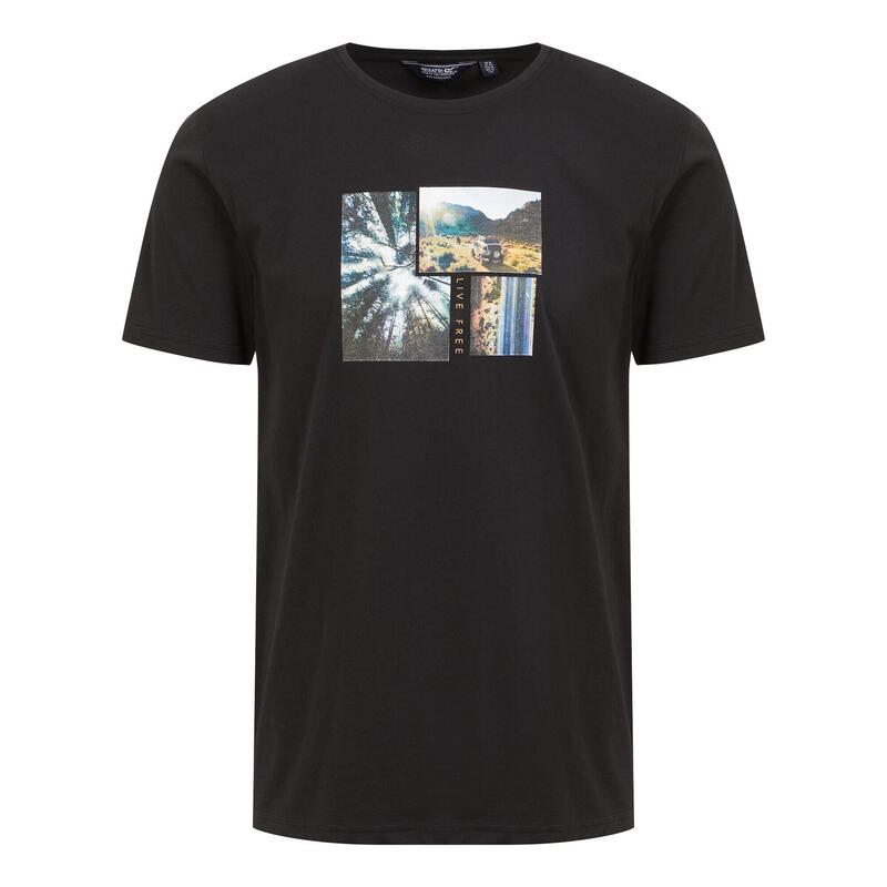 Camiseta Cline VIII Fotografía para Hombre Negro