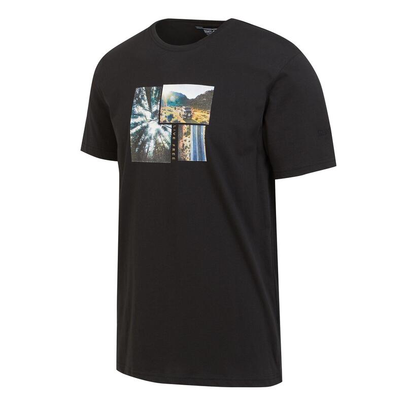 Camiseta Cline VIII Fotografía para Hombre Negro