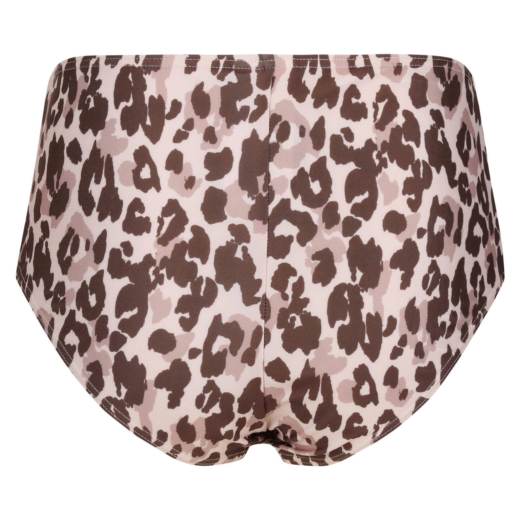 Womens/Ladies Paloma Leopard Print Swim Briefs (Brown/Beige) 2/5