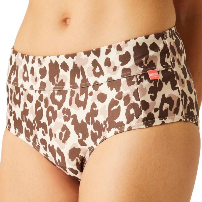 Braga de Bikini Paloma Estampado de Leopardo para Mujer Marrón, Beige