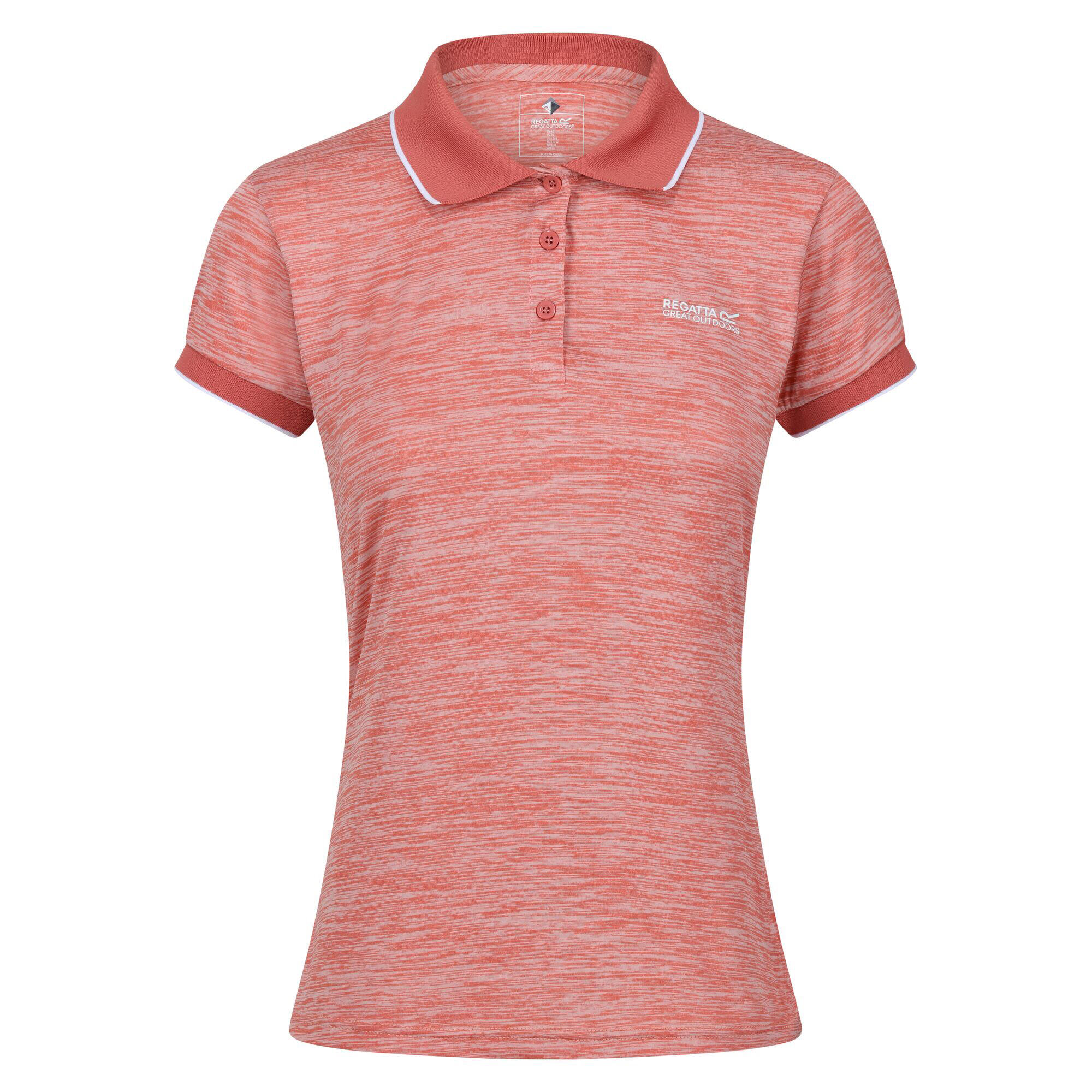 Womens/Ladies Remex II Polo Neck TShirt (Terracotta) 1/5