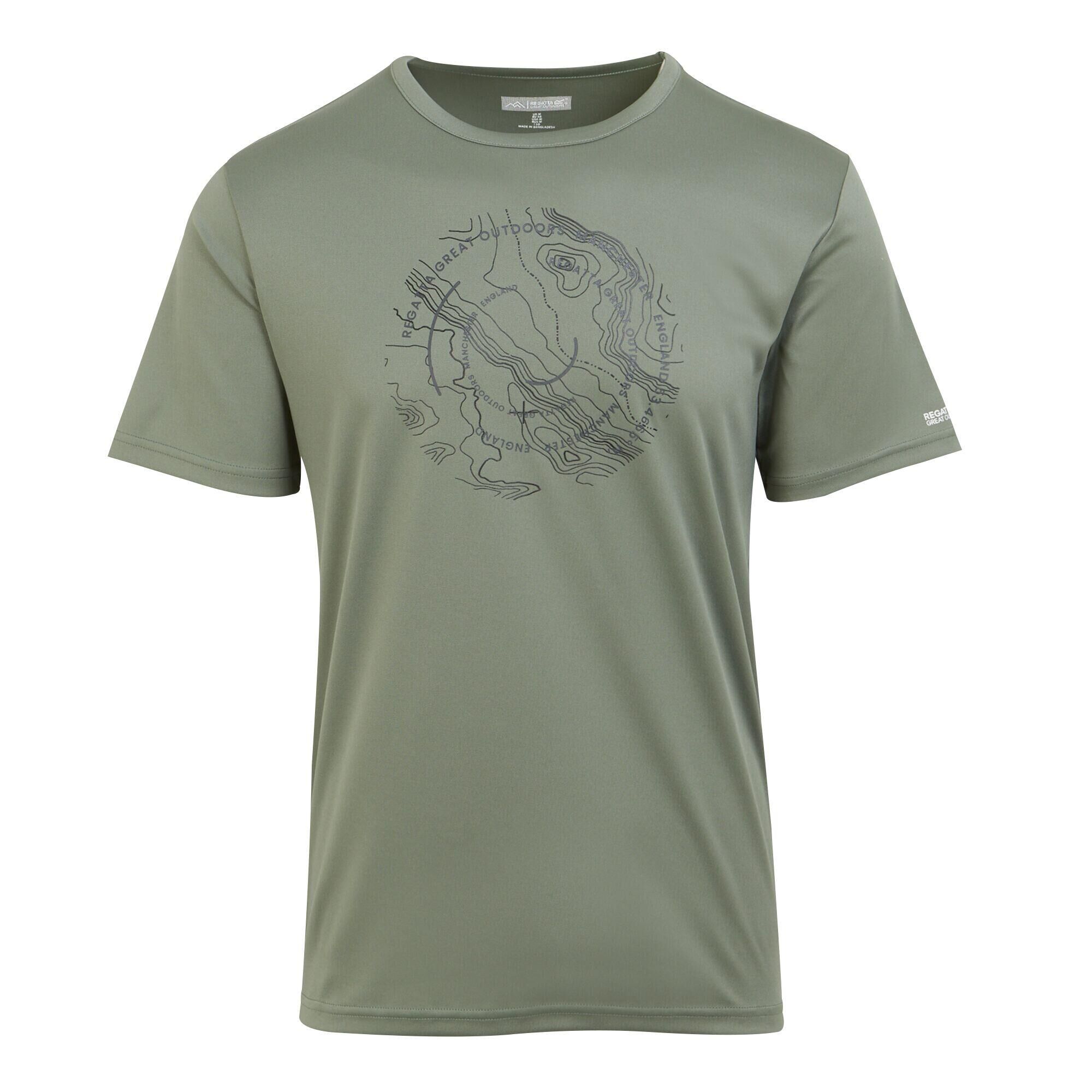 REGATTA Mens Fingal VIII Text TShirt (Agave Green)