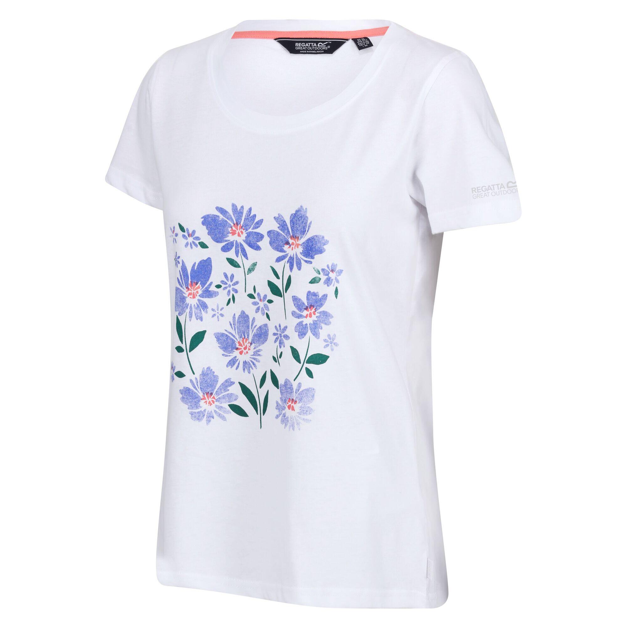 Womens/Ladies Filandra VIII Floral TShirt (White) 3/5