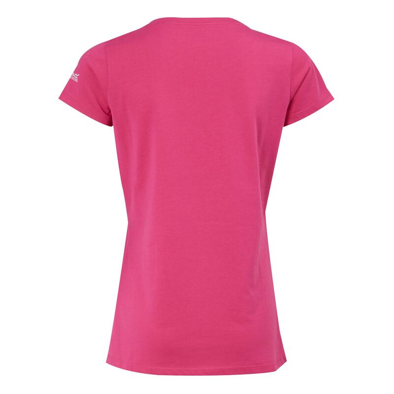 T-Shirt Plantas Breezed IV Mulher Rosa Flamingo