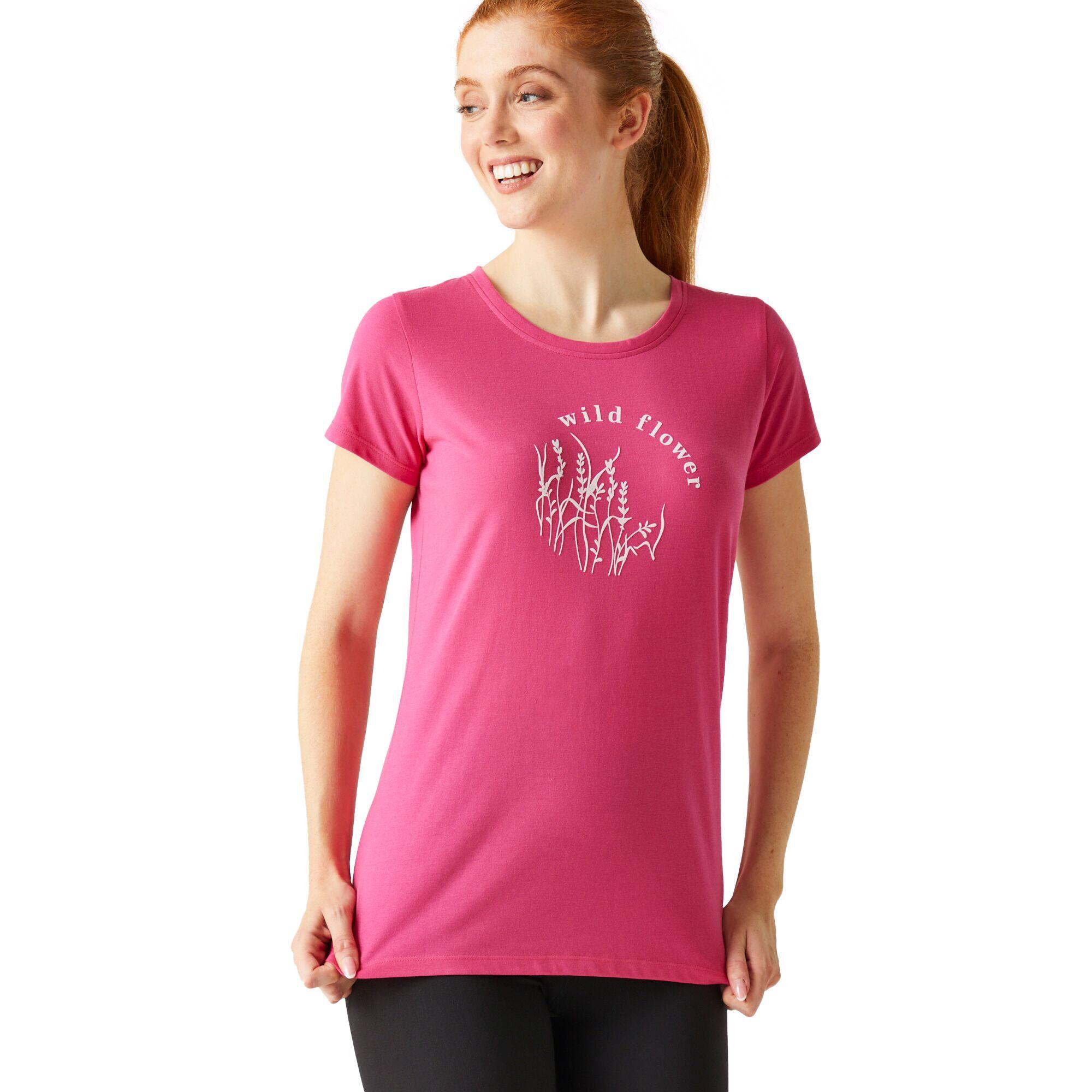 Woman's BREEZED T-shirt (Pink flamingo)