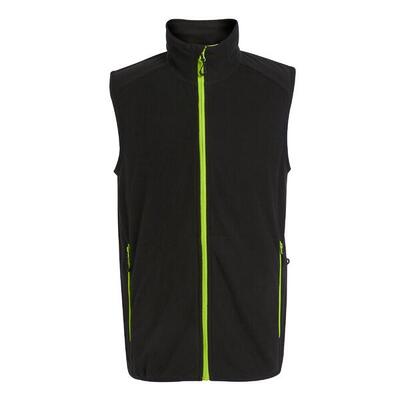 Heren fleece gilet (zwart/lijkgroen)