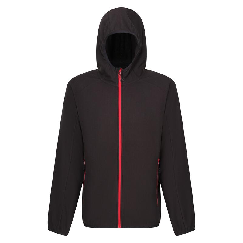 Heren Navigate Full Zip Fleecejack (Zwart/Klassiek Rood)