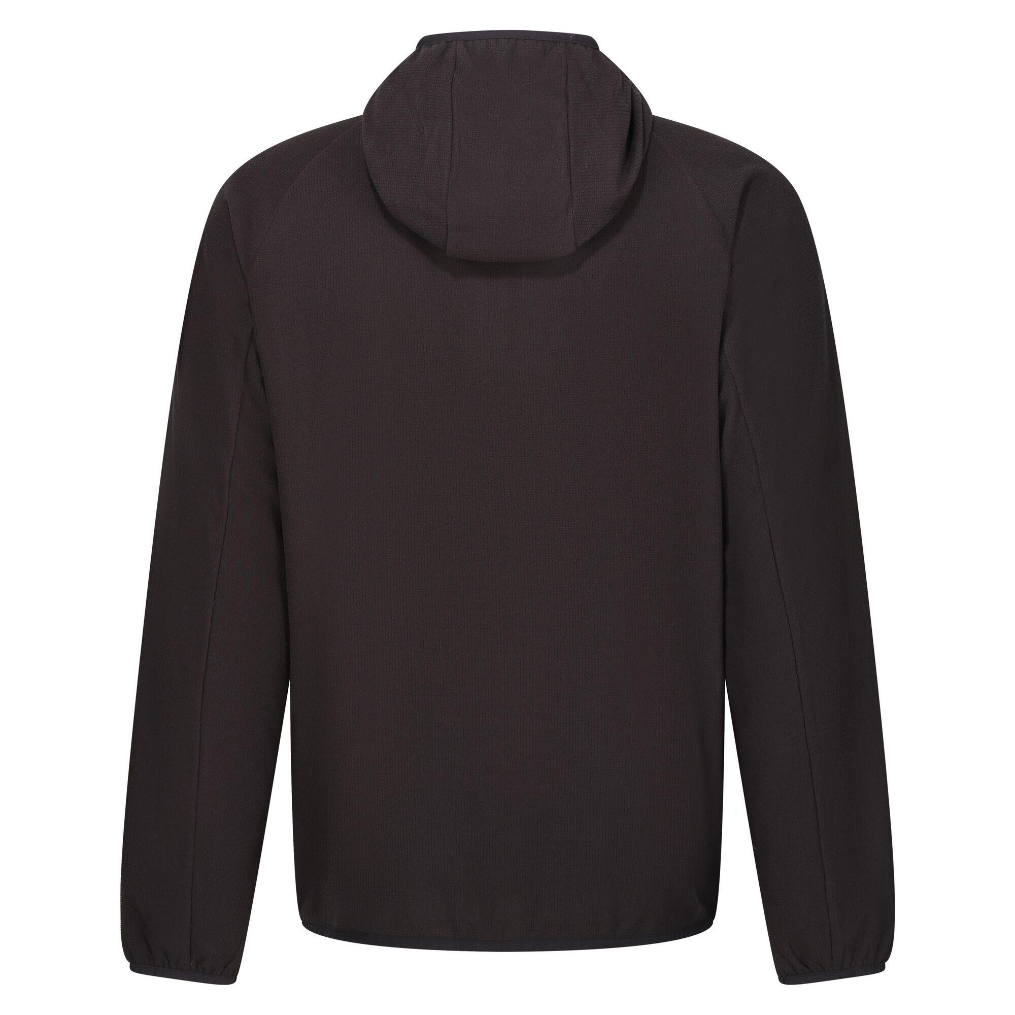 Heren fleecevest met volledige rits (Zwart/Klassiek Rood) 2/5