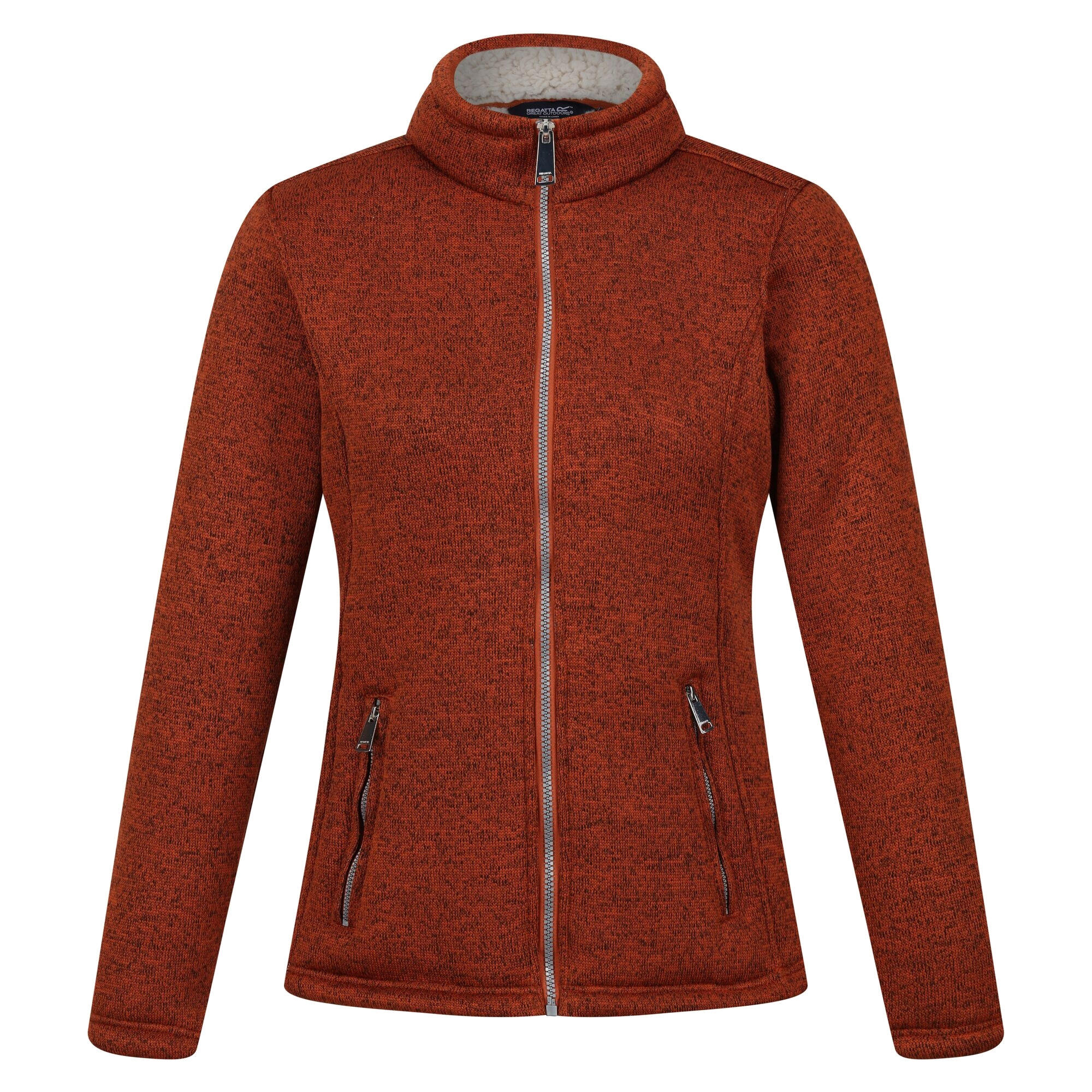 Womens/Ladies Razia II Full Zip Fleece Jacket (Burnt Copper/Light Vanilla) 1/5