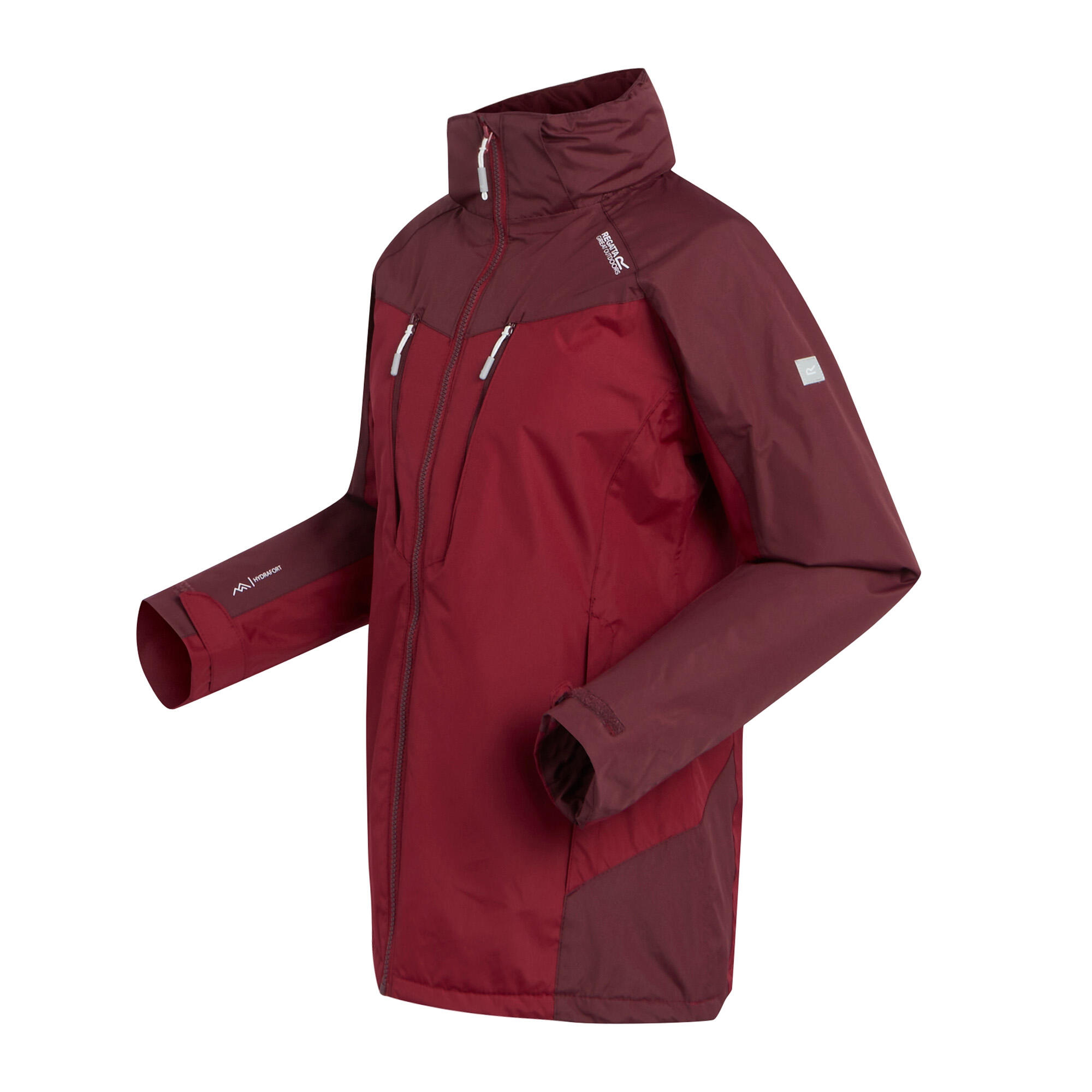 Womens/Ladies Calderdale Winter Waterproof Jacket (Rumba Red/Burgundy) 3/5