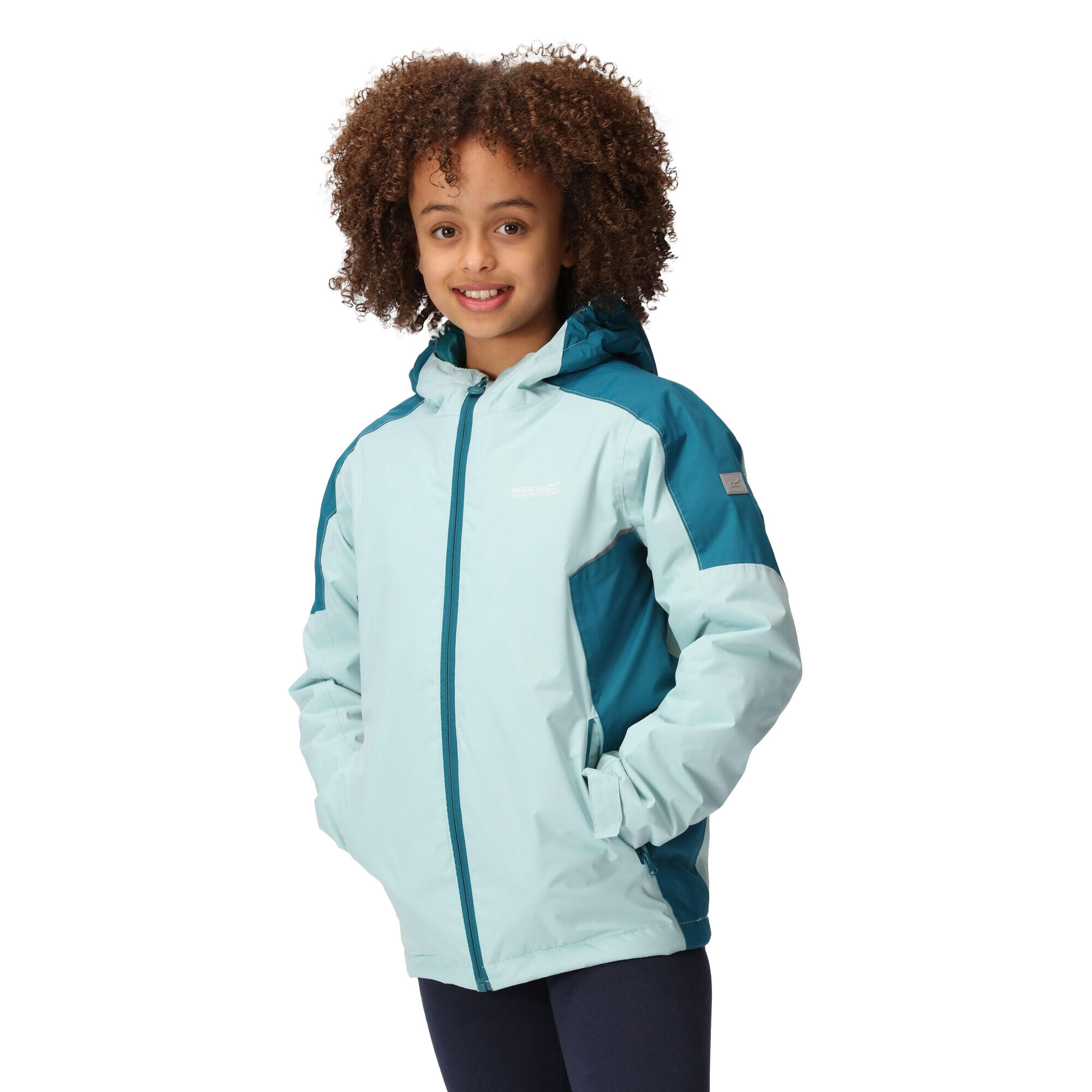 Childrens/Kids Hurdle IV Insulated Waterproof Jacket (Sea Haze/Gulfstream) 3/4