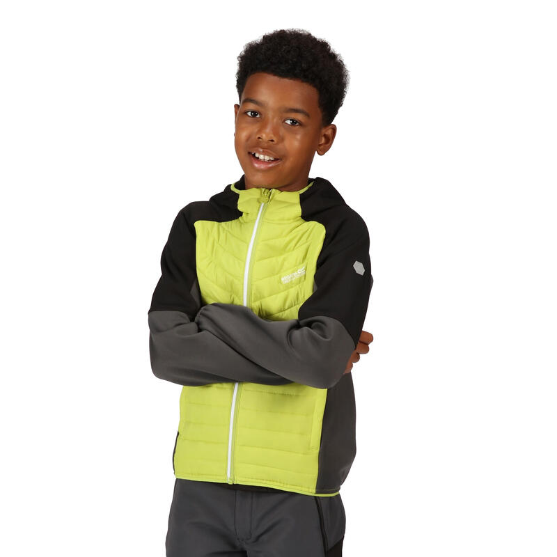 Veste KIELDER HYBRID Enfant (Vert algue / Noir)