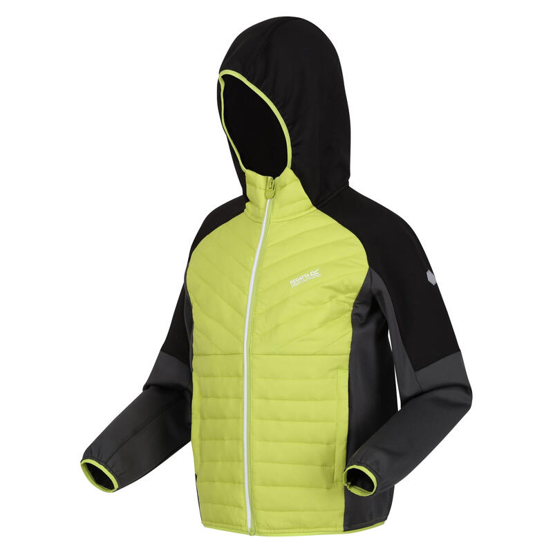 Chaqueta Kielder Hybrid VI para Niños/Niñas Algas Verdes, Negro