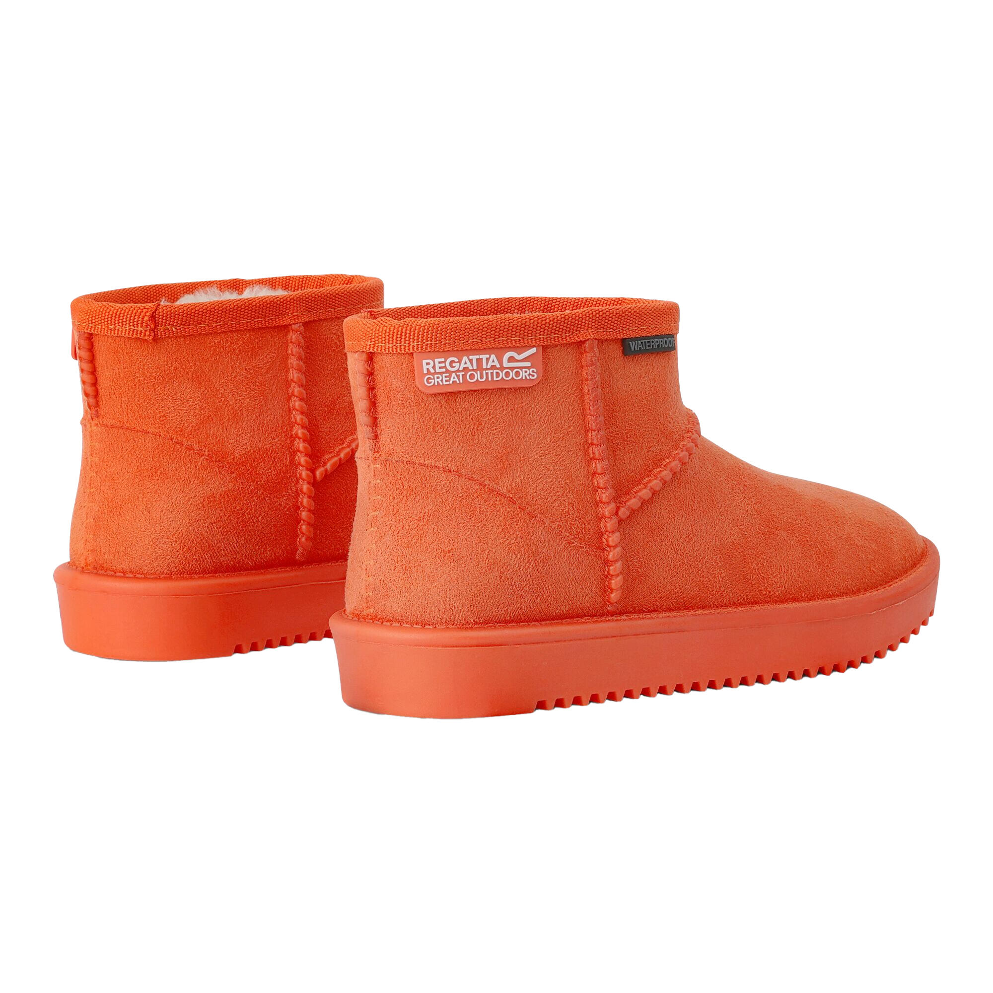 Childrens/Kids Risely Faux Fur Lined Waterproof Snow Boots (Orange) 2/5