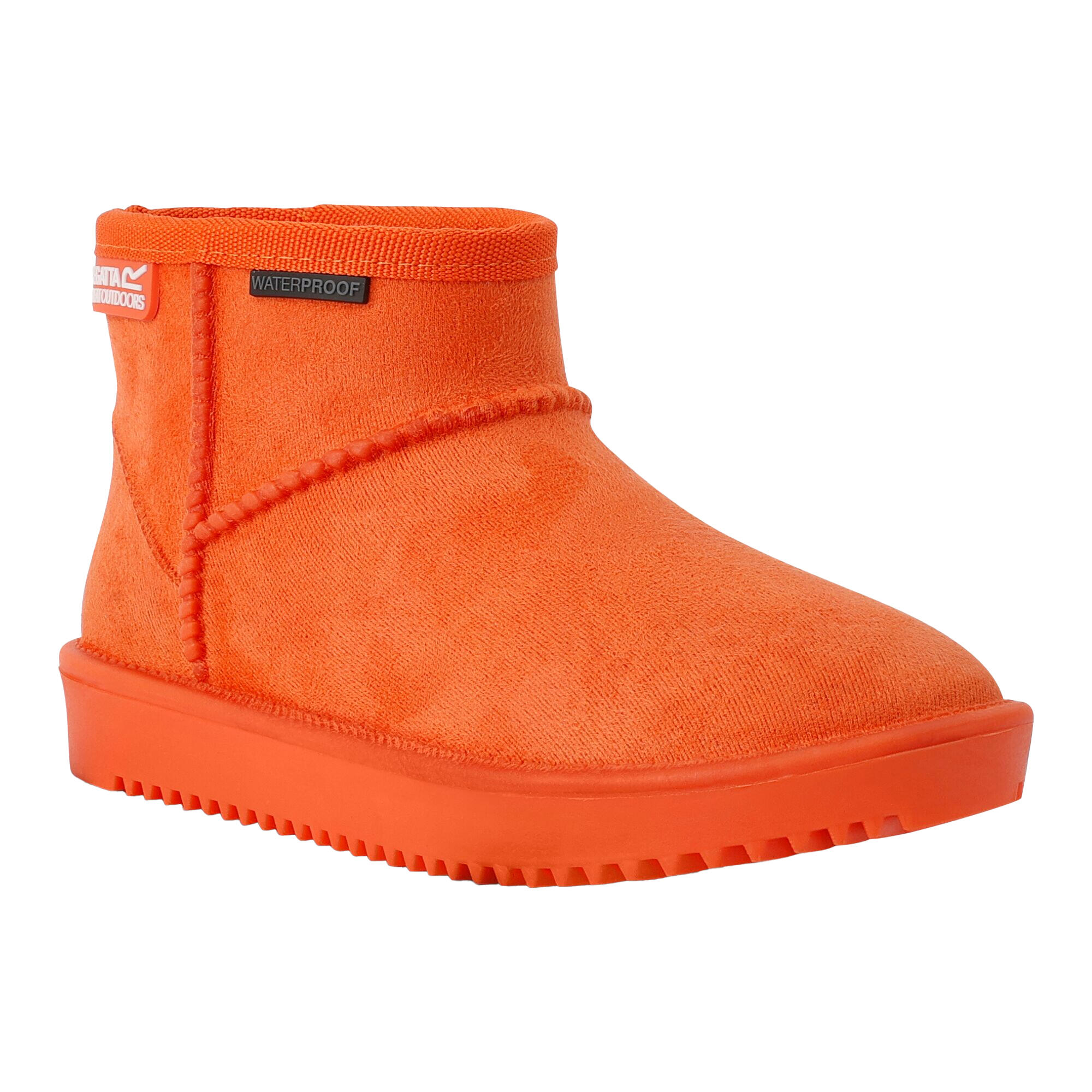 Childrens/Kids Risely Faux Fur Lined Waterproof Snow Boots (Orange) 1/5