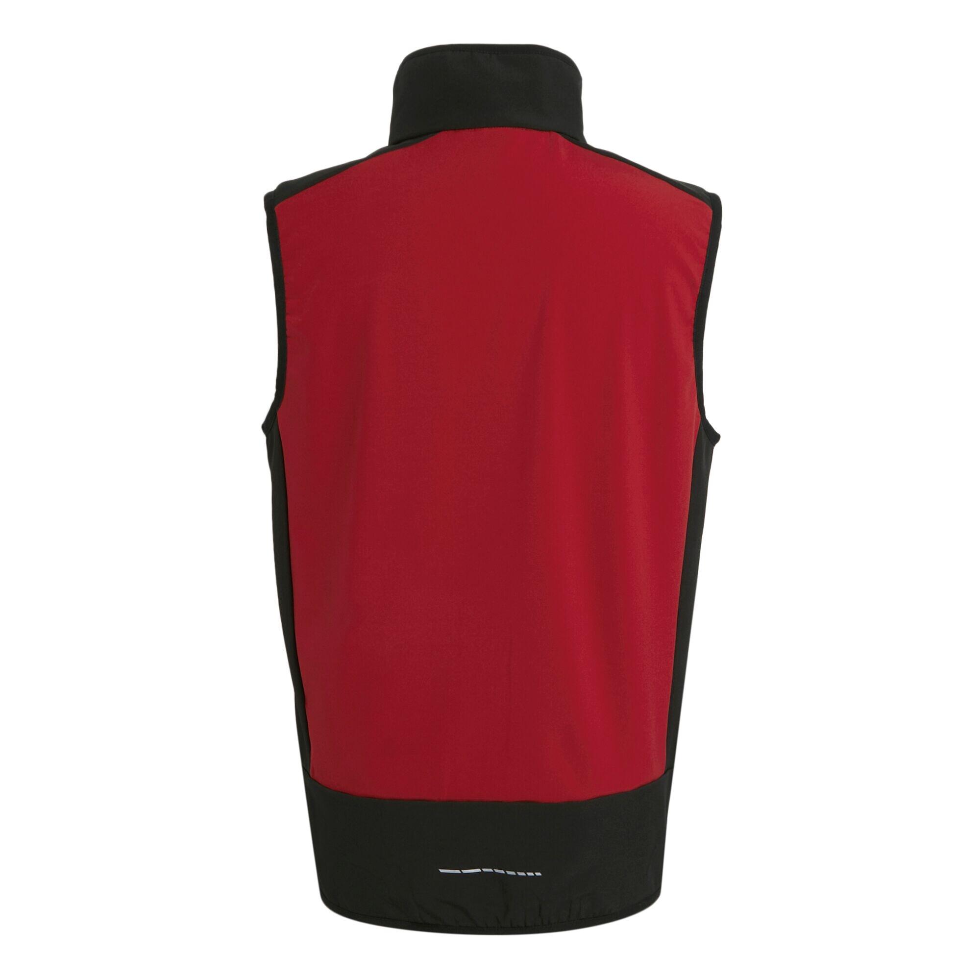 Mens EVolve Colour Block Softshell Body Warmer (Classic Red/Black) 2/4