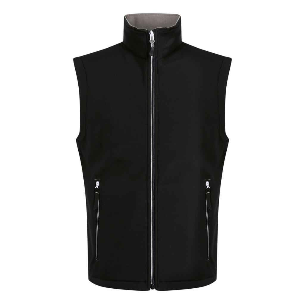 Mens Softshell 2 Layer Body Warmer (Black/Mineral Grey)