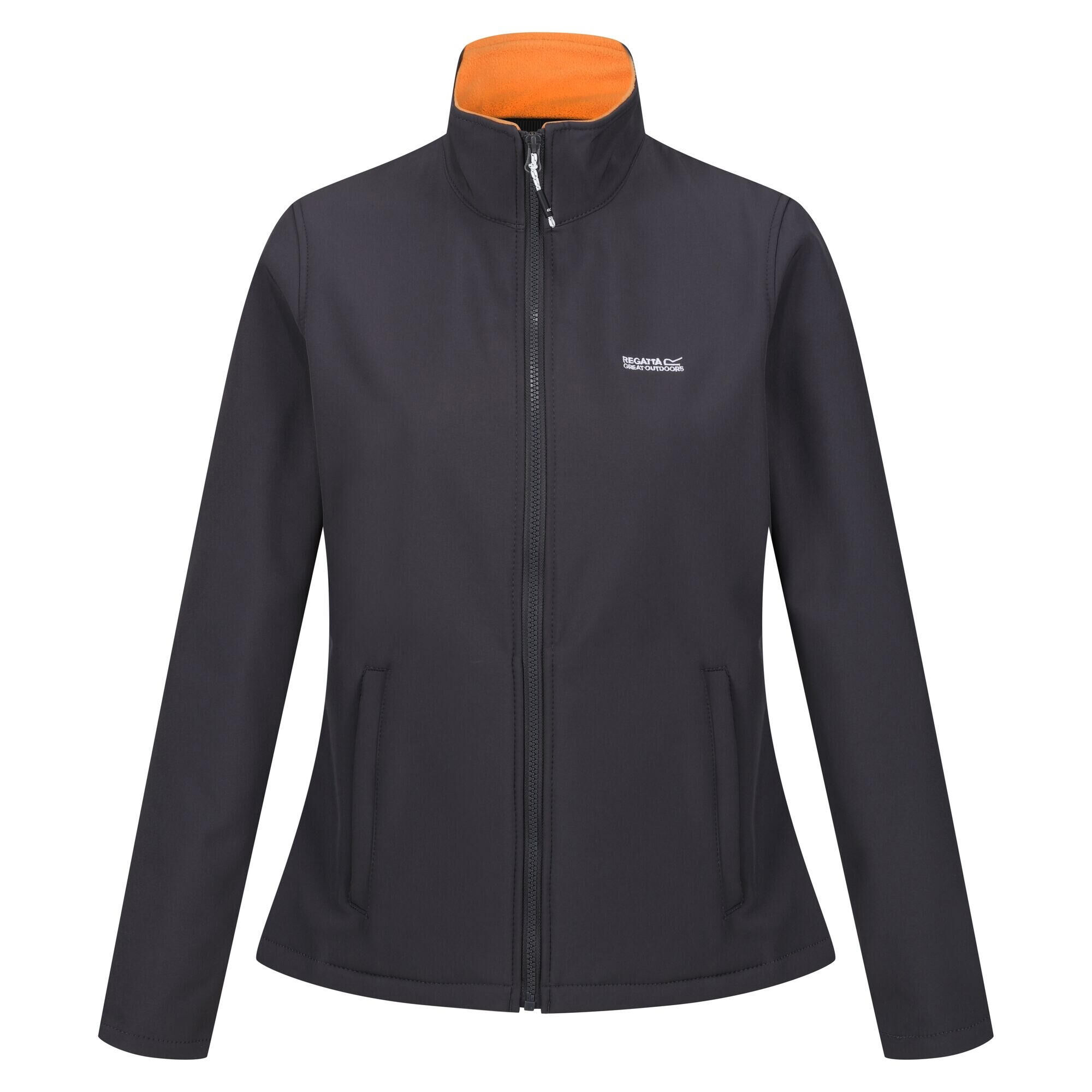 REGATTA Womens/Ladies Connie V Softshell Walking Jacket (Seal Grey/Apricot Crush)