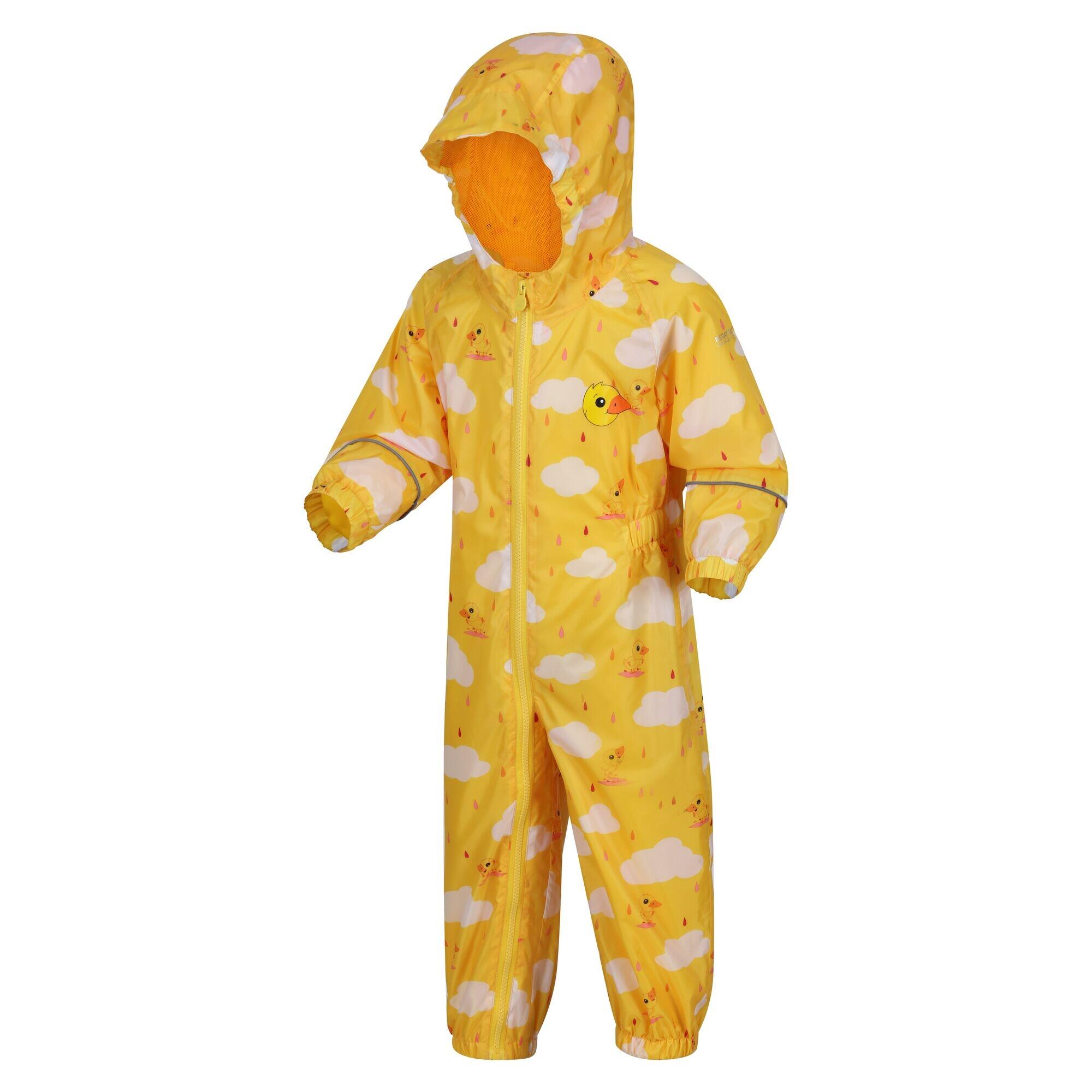 Childrens/Kids Pebbles The Duck Waterproof Puddle Suit (Sunbeam) 3/5