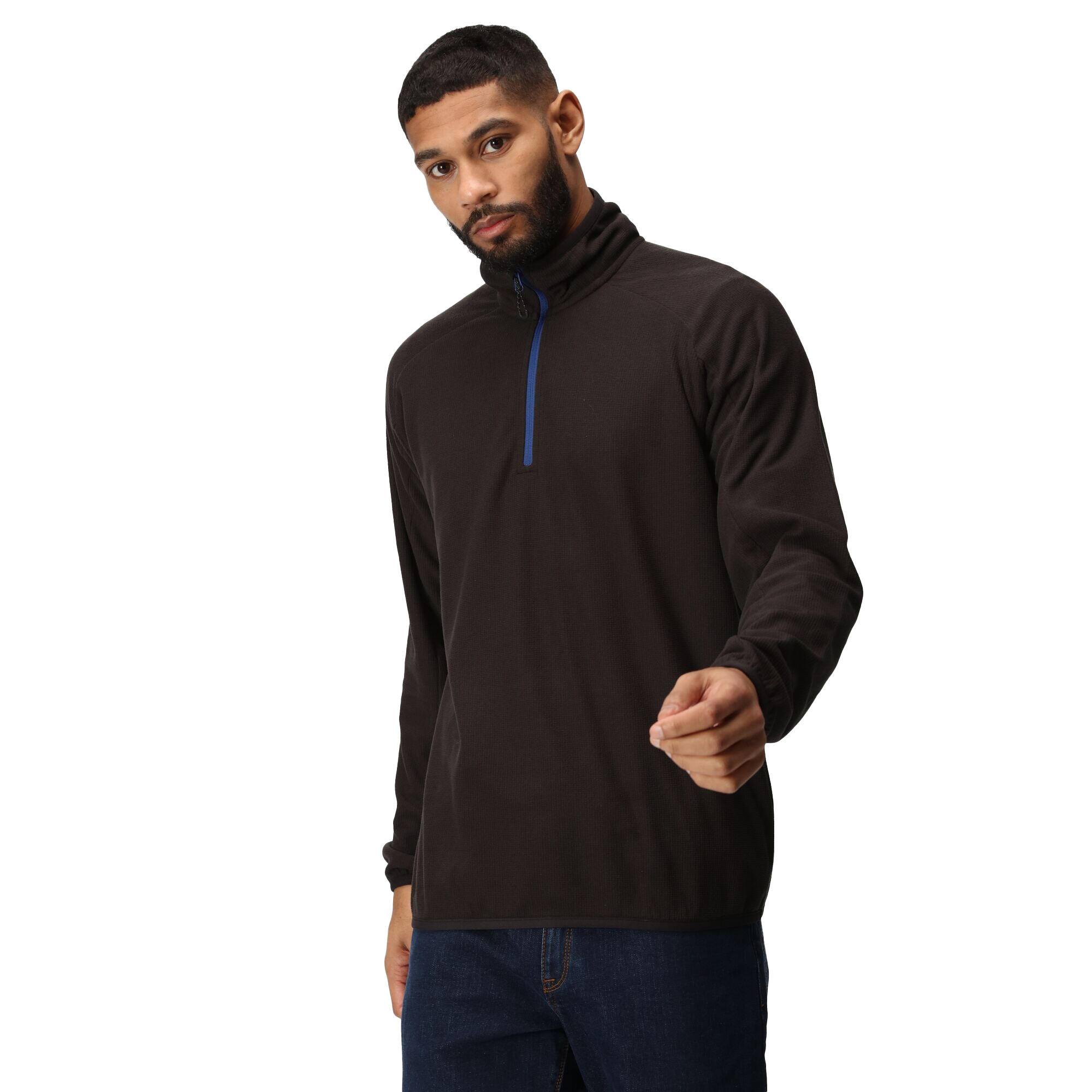 Haut Polaire Homme (Noir / Bleu Roi) 3/5