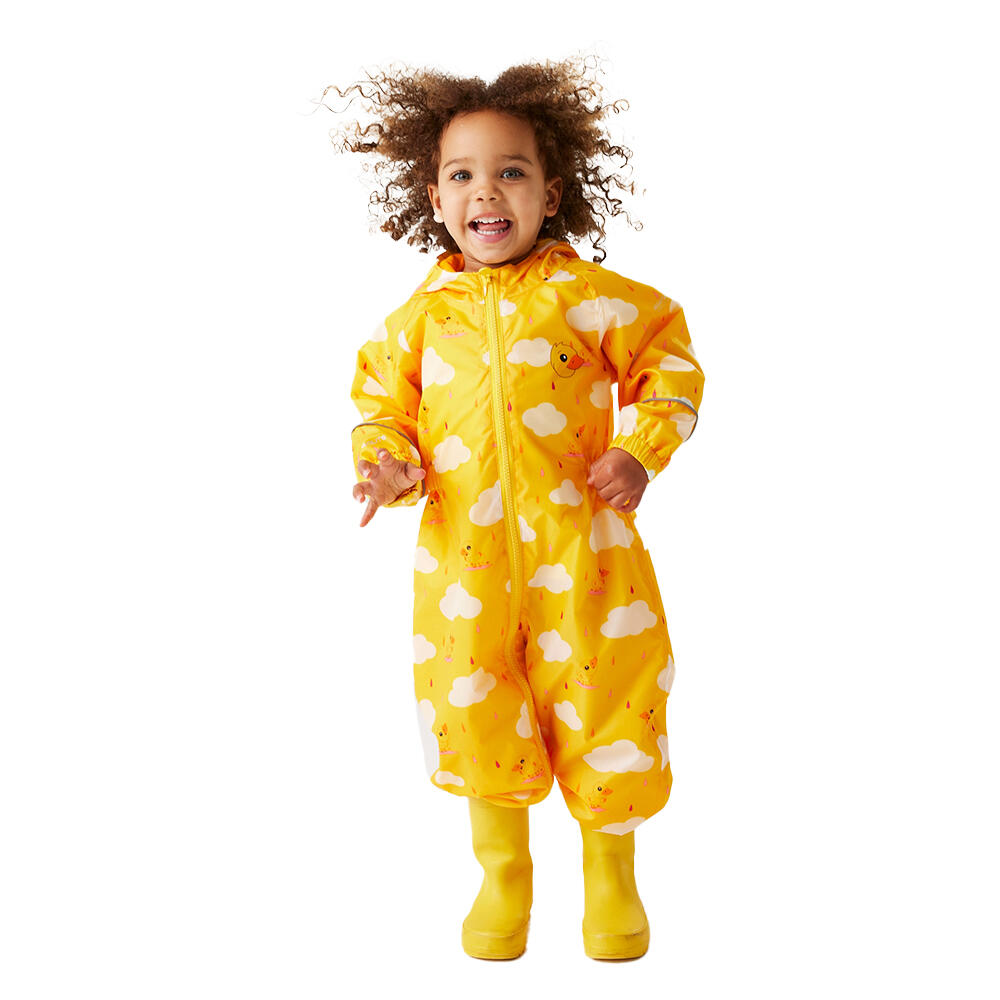 Childrens/Kids Pebbles The Duck Waterproof Puddle Suit (Sunbeam) 4/5
