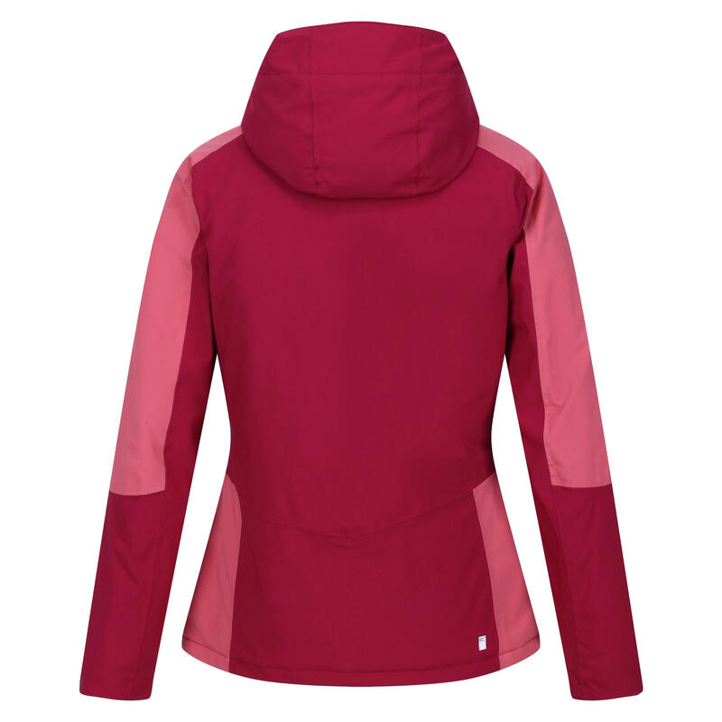 Veste imperméable HIGHTON Femme (Rouge foncé / Corail clair)