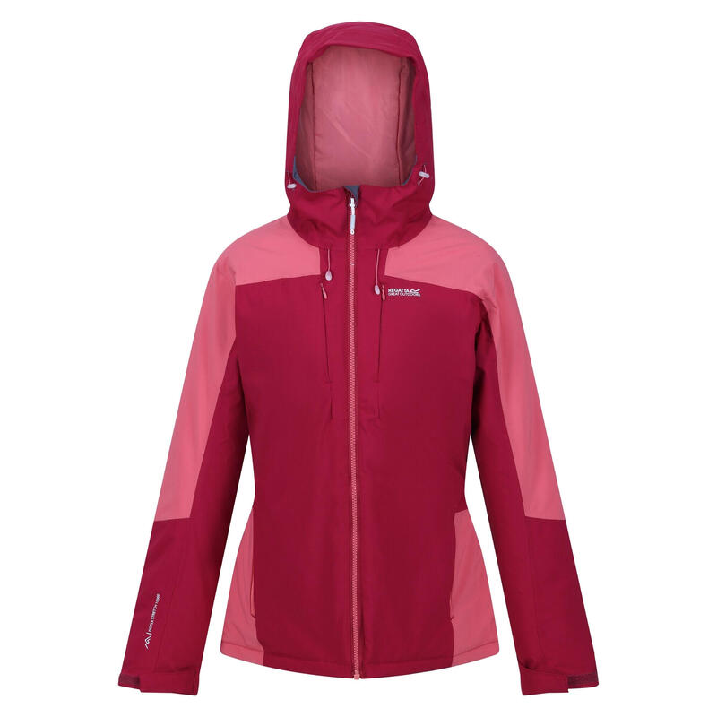 Veste imperméable HIGHTON Femme (Rouge foncé / Corail clair)