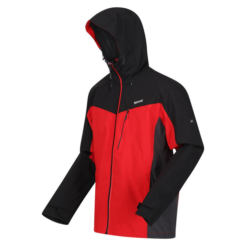 Heren Birchdale Waterdicht Hooded Jacket (Gevaar rood/zwart)