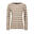 Dames Federica Stripe Tshirt met lange mouwen (Barleycorn/Lichte Vanille)