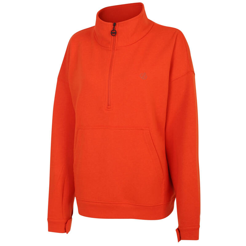 Dames Laura Whitmore Recoup II Half Zip Sweatshirt (Roestige sinaasappel)