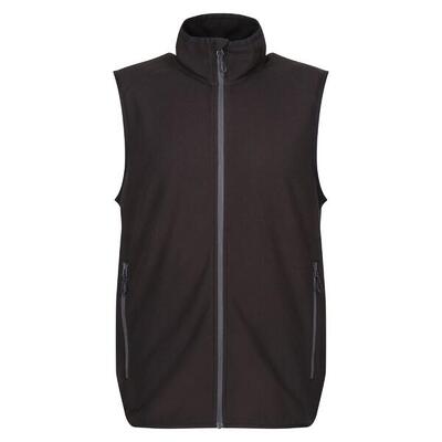 Heren fleece gilet (zwart/seal grey)