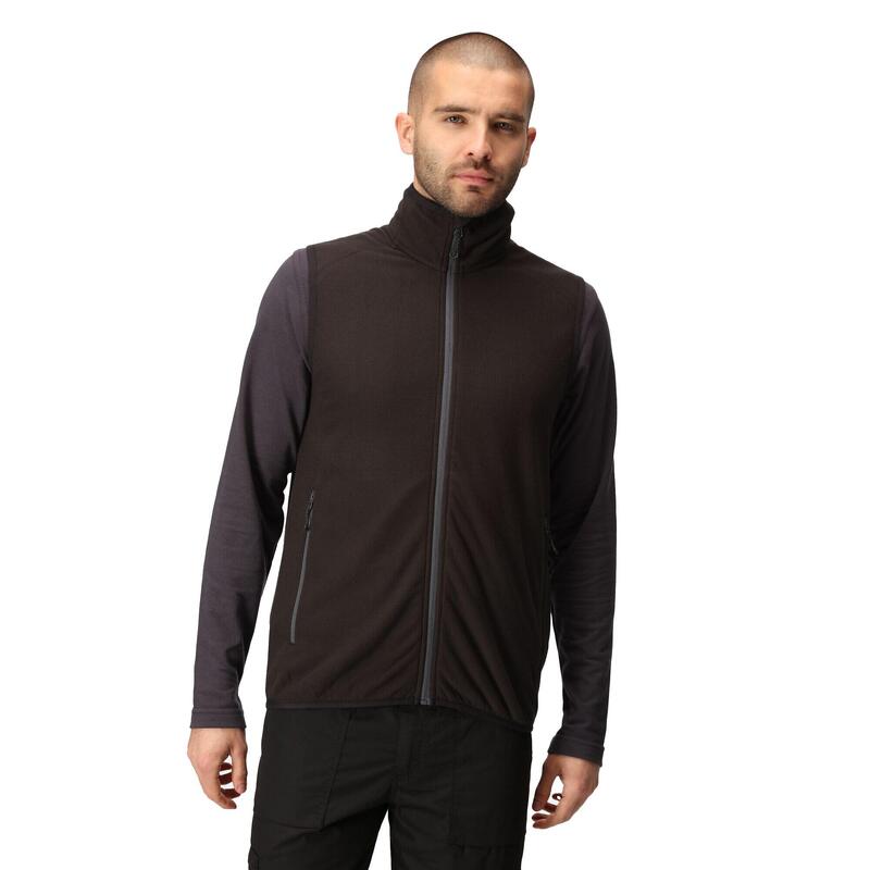 Chaleco Navigate de Polar para Hombre Negro, Gris Seal