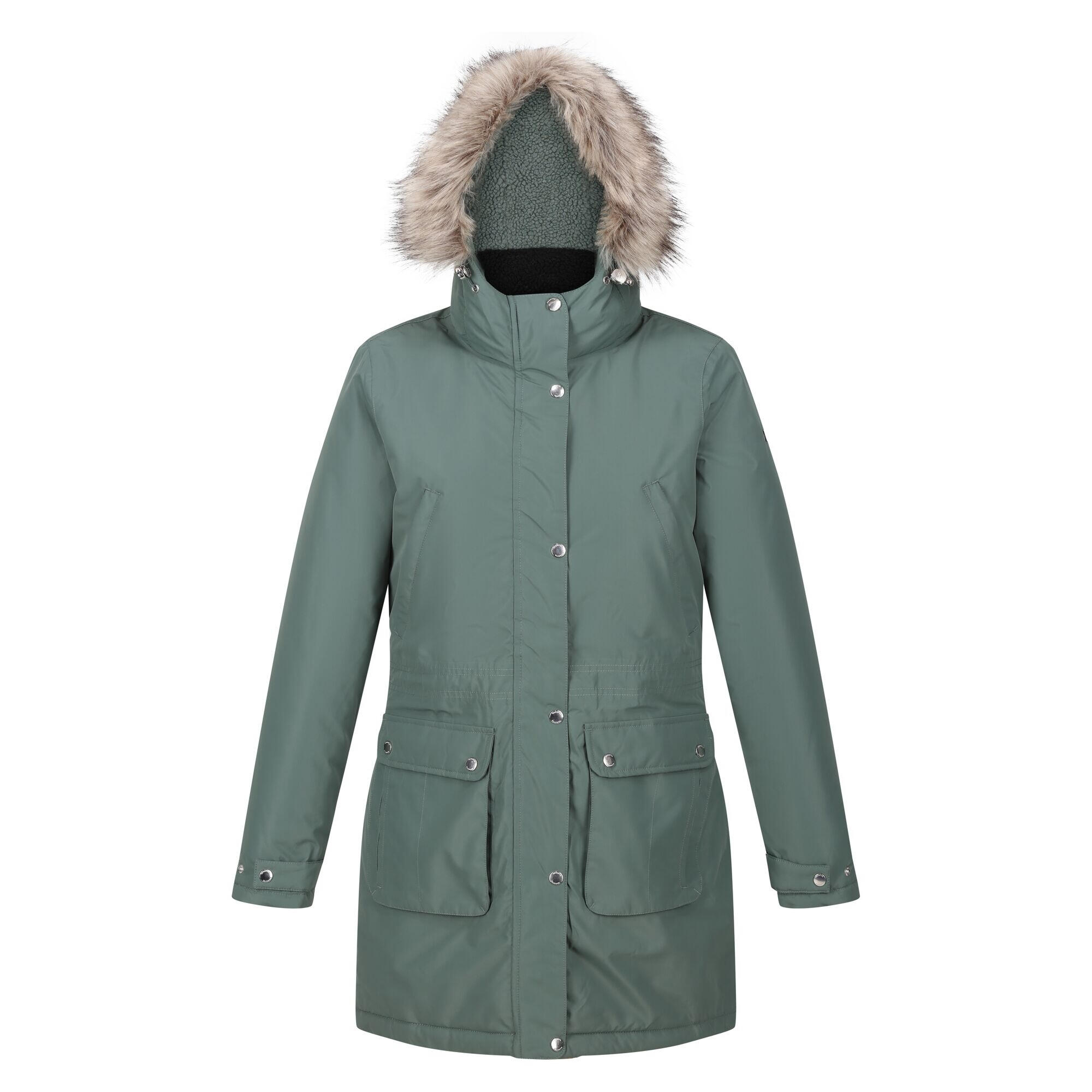 Womens/Ladies Voltera Heated Waterproof Jacket (Dark Forest Green) 1/4