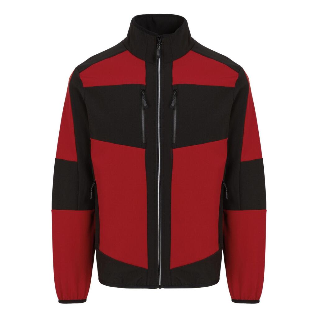Unisex Adult 2 Layer Soft Shell Jacket (Classic Red/Black)