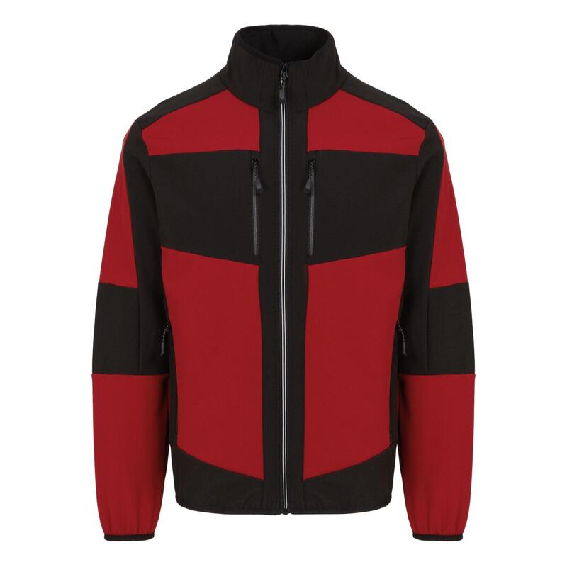 Chaqueta Softshell EVolve para Adultos Unisex Rojo Clásico, Negro