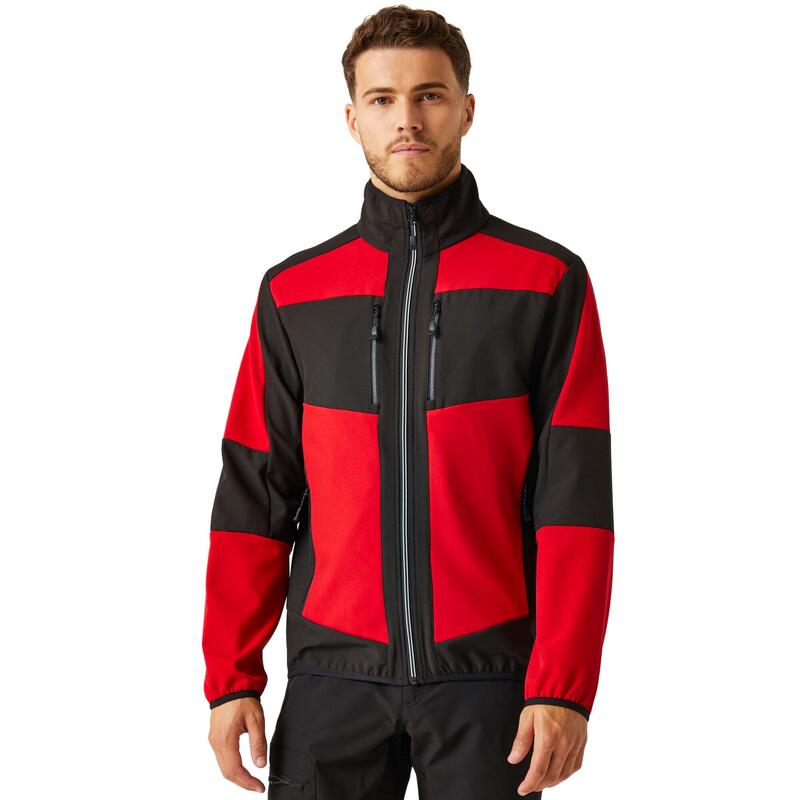 Veste softshell EVOLVE Adulte (Rouge classique / Noir)