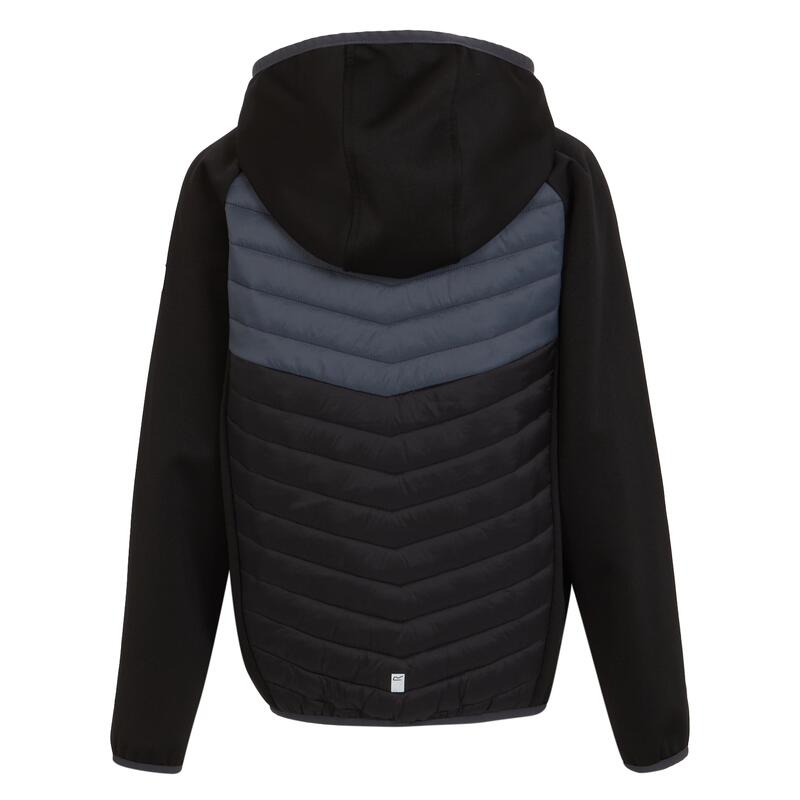 Chaqueta Híbrida Kielder VIII para Niños/Niñas Negro, Gris Seal