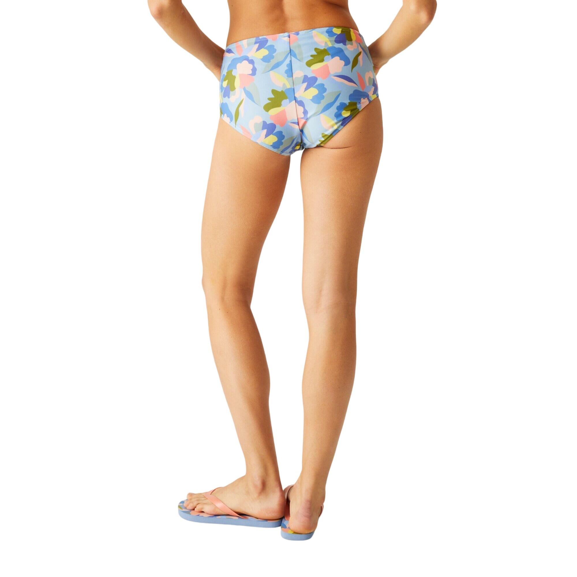Womens/Ladies Paloma Abstract Floral Swim Briefs (Blue) 4/5