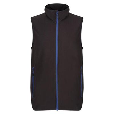 Heren fleece gilet (zwart/nieuw royal)