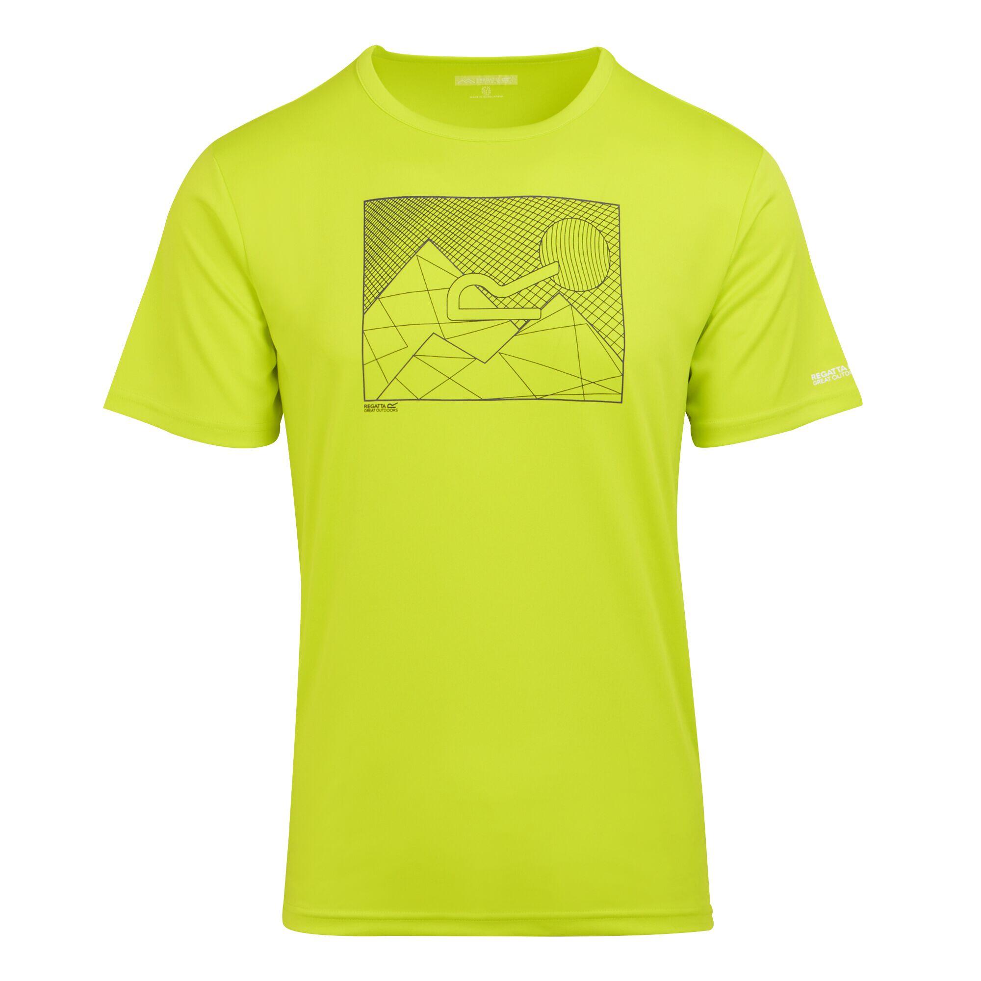 Mens Fingal VIII Geometric TShirt (Citron Lime) 1/5