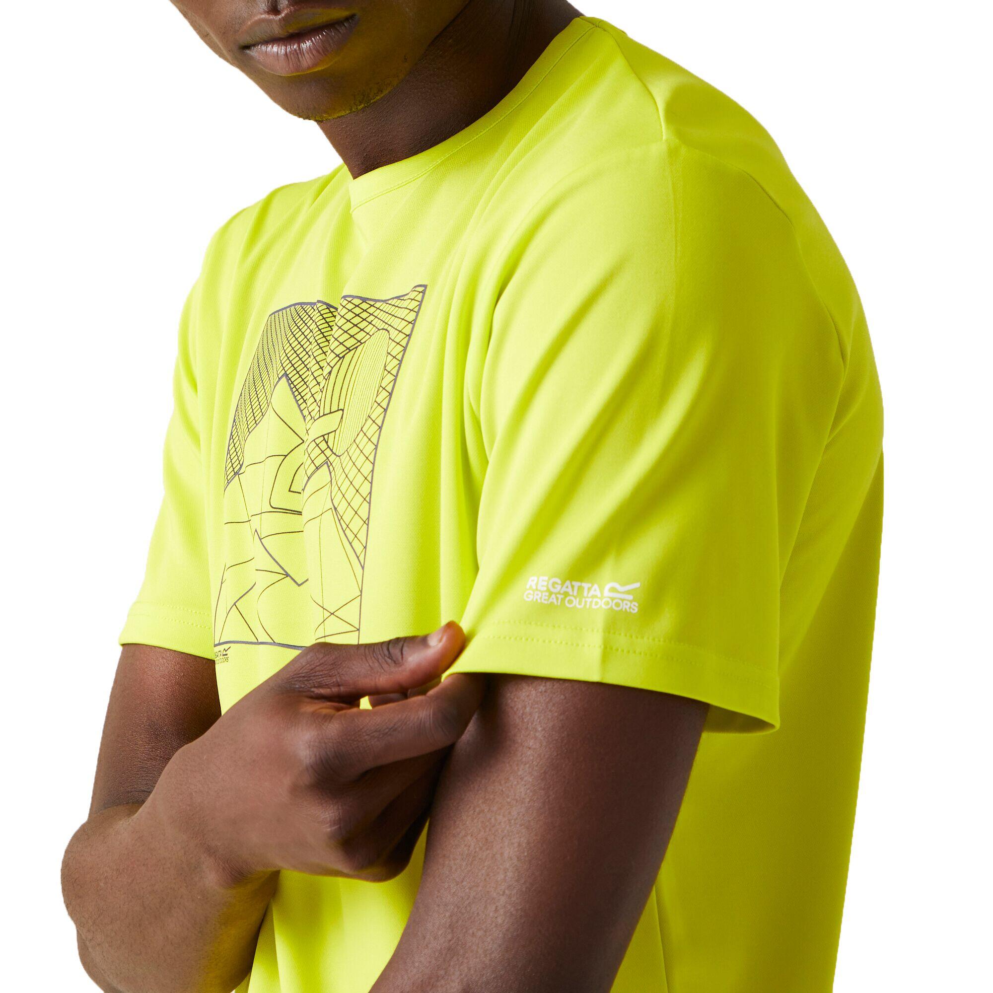 Mens Fingal VIII Geometric TShirt (Citron Lime) 4/5