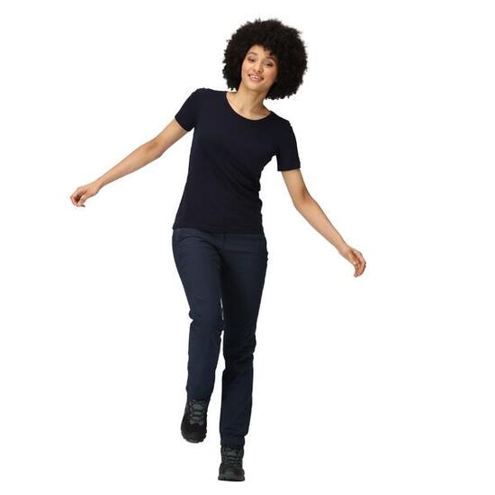 Pantalon De Randonnée DAYHIKE Femme (Bleu Marine)