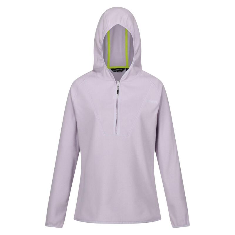 Dames Warriewood Microfleece Half Zip Hoodie (Lila Vorst)