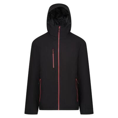 Waterdichte geïsoleerde heren jas (zwart/nieuw royal)