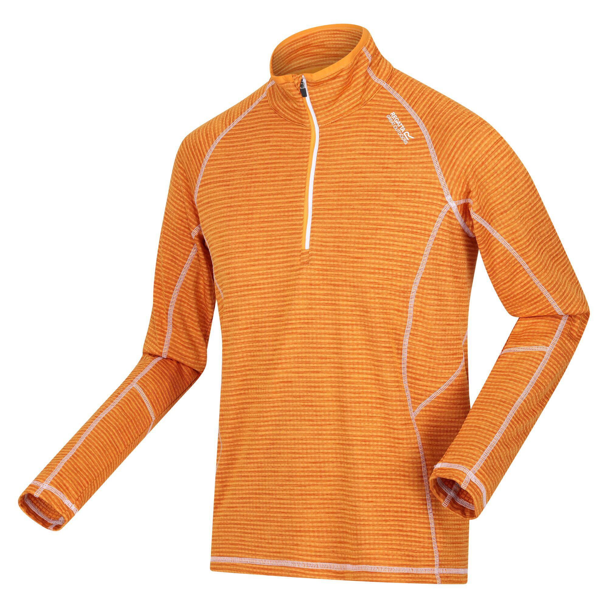 Mens Yonder Quick Dry Moisture Wicking Half Zip Fleece Jacket (Orange ...