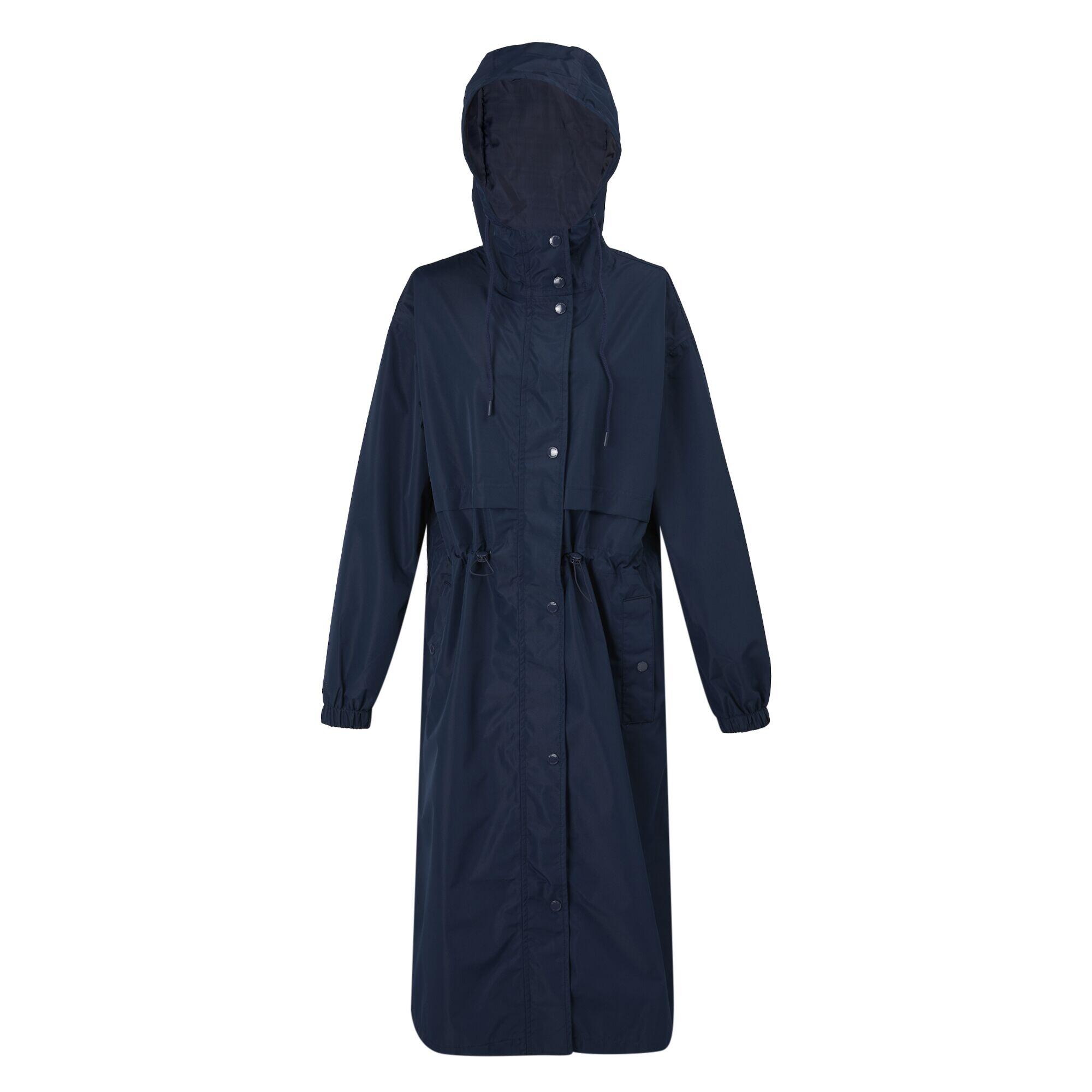 REGATTA Womens/Ladies Nerenda Long Length Waterproof Jacket (Navy)